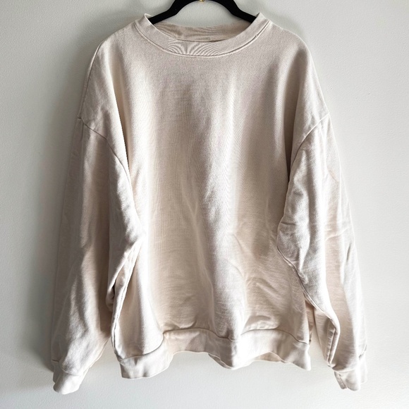 Everybody.World Trash Crewneck Sweatshirt Women's Large Cream Sustainable Style - Picture 2 of 6